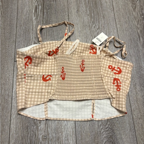 Anthropologie Beige and Red Patterned Women's Top - Picture 5 of 9